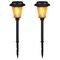 2Pcs Solar Flame Torch Light Ip65 Waterproof Flickering Flame Stake Lamp Decorative Landscape Lamp For Garden Path Yard
